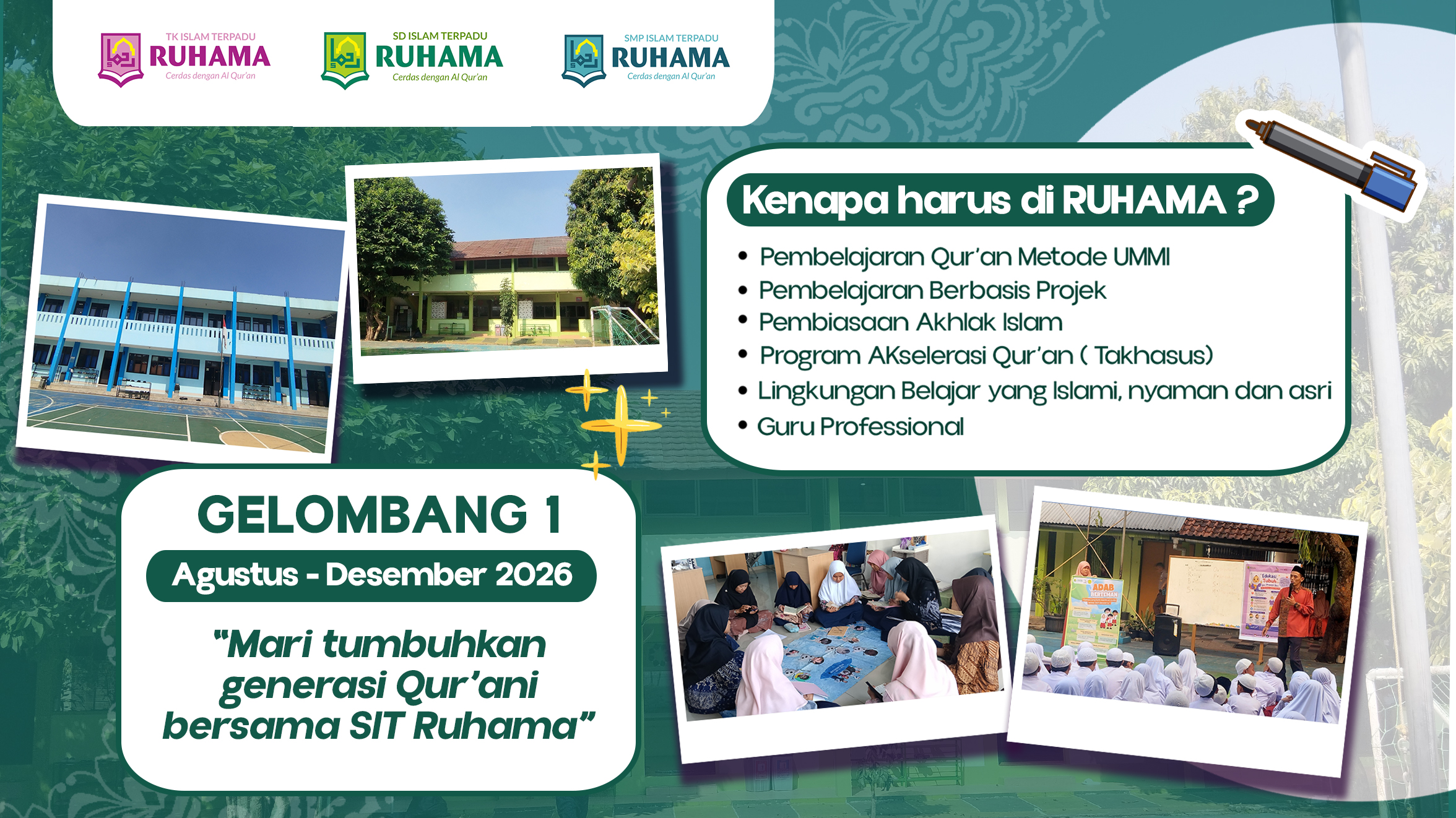 keunggulan dan kelebihan bersekolah di sit ruhama depok